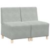 vidaXL Modulārais bezrku dīvāns 2 pcs Gai&scaron;i pelēks 55 x 74 x 82 cm