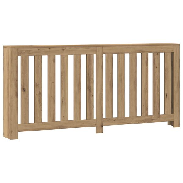 vidaXL radiatora pārsegs, koka krāsa, 175x20x82 cm, inženierijas koks