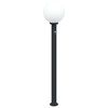 vidaXL stabveida gaismeklis ar sensoru, 120 cm, melns, IP44