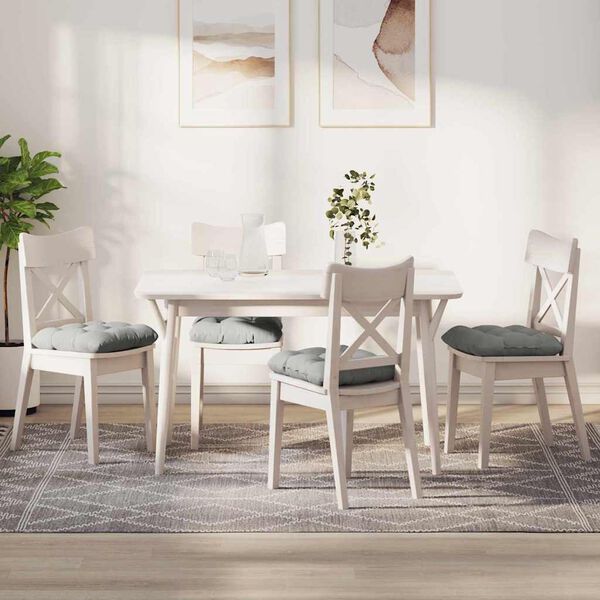 vidaXL Sēdvietas spilventiņi 4 pcs Gai&scaron;i pelēks 40 x 40 cm Mikrofibra