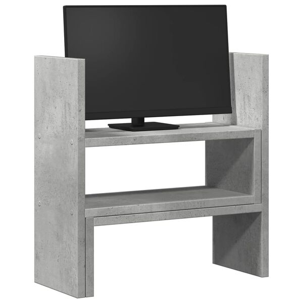 vidaXL galda organizators, regulējams, betona pelēks, 40x17x41 cm