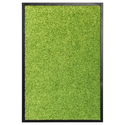 vidaXL durvju paklājs, mazgājams, zaļš, 40x60 cm