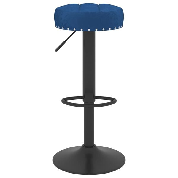 vidaXL bāra krēsli, 2 gab., zils samts