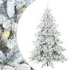 vidaXL Mākslīgā Saliekamā Ziemassvētku Egle su 300 LED Balts 240 cm