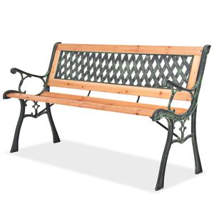 vidaXL dārza sols, 122 cm, koks