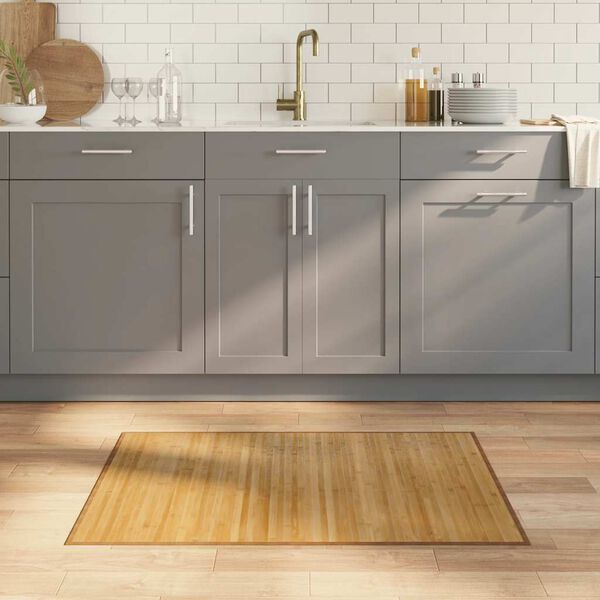 vidaXL paklājs, taisnstūra forma, dabīga krāsa, 70x100 cm, bambuss