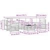 vidaXL Āra dīvānu komplekts 8 pcs Dabisks un bē&scaron;s Cietā akācijas koks