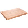 vidaXL vannasistabas letes virsma, 80x60x(2-6)cm, apstrādāts masīvkoks