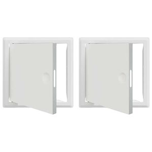 vidaXL Pieejas panelis 2 pcs Balts 63 x 33 x 3 cm Tērauds