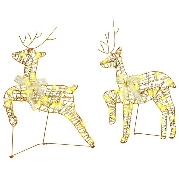 vidaXL LED brieži su 40 LED 5 pcs Zelts PET