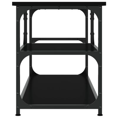 vidaXL TV galdiņš, 103x38x46,5 cm, inženierijas koks, tērauds, melns