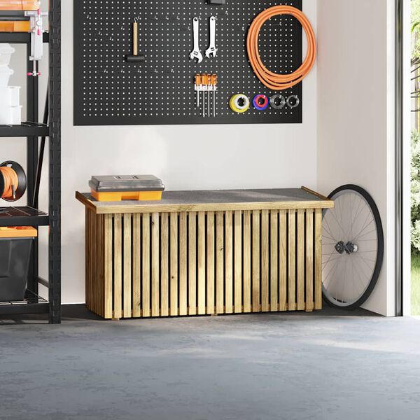 vidaXL Dārza uzglabāšanas kaste Brūna 119 x 44 x 58.5 cm