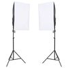 vidaXL fotostudijas komplekts, gaismas un fons