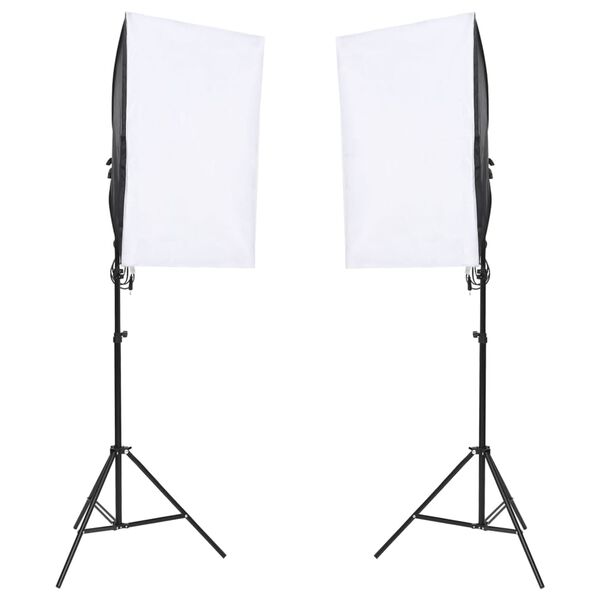 vidaXL fotostudijas komplekts, gaismas un fons