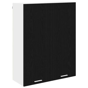 vidaXL Piekarams skapītis ar durvīm Melns ozolkoks 80 x 31 x 100 cm
