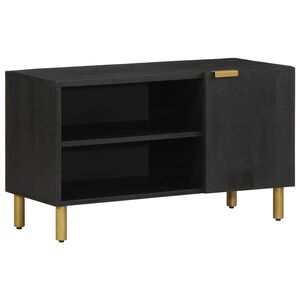 vidaXL TV skapītis, melns, 80x33x46 cm, inženierijas koks