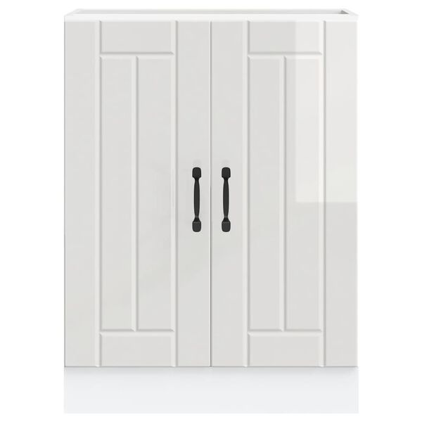 vidaXL izlietnes pamatnes skapis "Lucca" Augsti spīdīgs balts