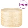 vidaXL virve, 3 mm, 400 m, 100% sizals