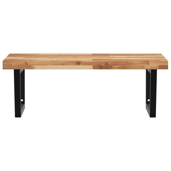 vidaXL izlietnes plaukts, stiprināms pie sienas, tērauds, akācija