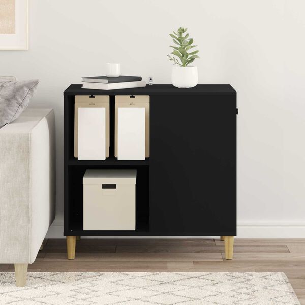 vidaXL Kaķu māja Melna 72 x 42.5 x 70 cm Inženierijas koks