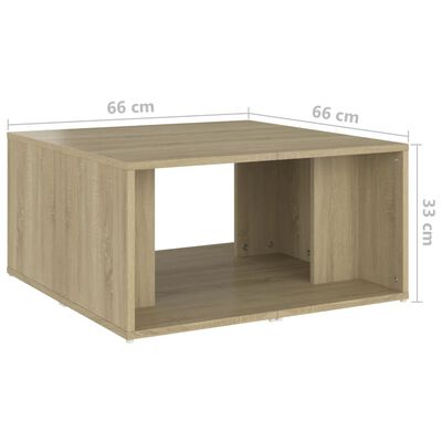 vidaXL kafijas galdiņi, 4 gab., 33x33x33 cm, ozolkoka, skaidu plāksne