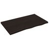 vidaXL galda virsma, tum&scaron;i brūna, 100x60x(2-4) cm, ozola masīvkoks