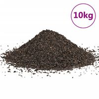 vidaXL bazalta grants, 10 kg, melns, 1-3 mm