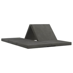 vidaXL Salokāms dīvāngulta 70 x 67 x 48 cm Tum&scaron;i pelēka