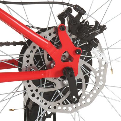 vidaXL kalnu velosipēds, 21 ātrums, 26'', 42 cm, sarkans