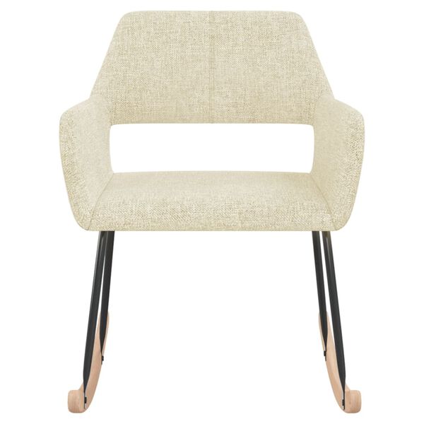 vidaXL &scaron;ūpuļkrēsls, krēmkrāsas audums