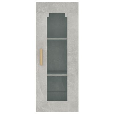 vidaXL piekarams skapītis, betona pelēks, 34,5x34x90 cm
