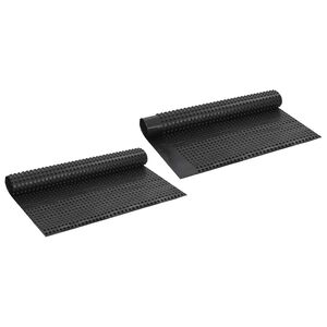 vidaXL Rievojums drenāžas loksne 2 pcs Melns 1 x 20 m HDPE