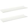vidaXL Peldējo&scaron;ais plaukts 2 pcs Balts 80 x 18 x 2,5 cm Tērauds