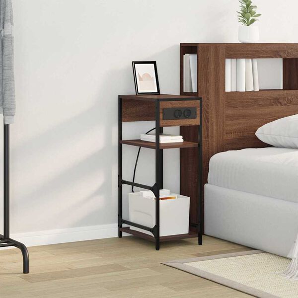 vidaXL Nakts skapītis Brūns ozols 40 x 27 x 76 cm Inženierijas koks