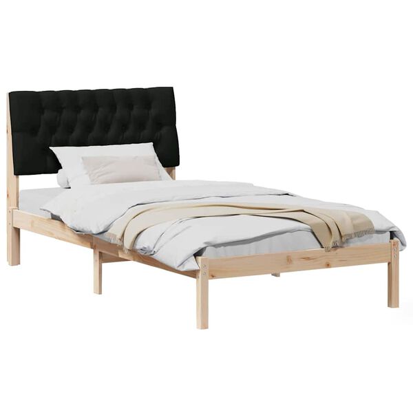 vidaXL Gultas rāmis ar polsterētu galvas balstu Brūna 100 x 200 cm