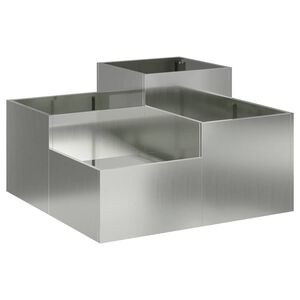 vidaXL Dārza stādītājs Sudraba 80 x 80 x 48 cm Cinkots tērauds