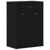 vidaXL Apavu plaukts 60 x 35 x 84 cm Inženierijas koks Melns ozolkoks