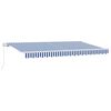 vidaXL Nolokāms markīze Zila 400 x 200 cm audums