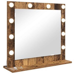 vidaXL Tualetes spogulis Taisnstūra Vecs koks 60 x 55 x 18 cm