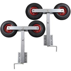 Laivas piekabes dubultriteņu atbalsta komplekts, 2 gb., 59-84 cm
