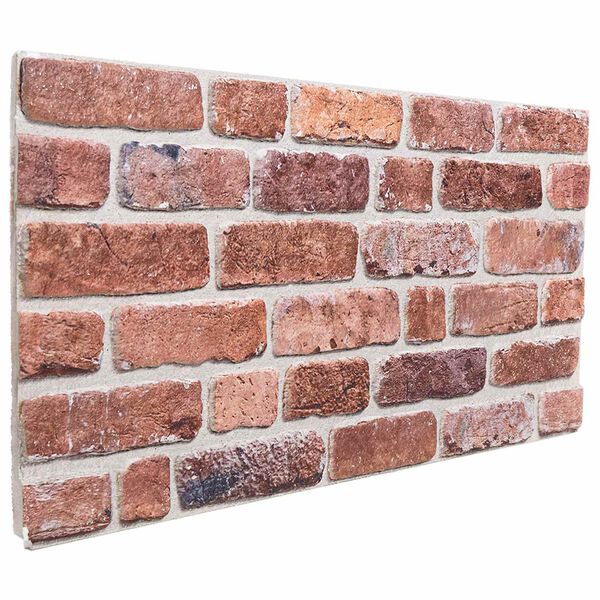 vidaXL Sienas paneļi 10 pcs Sarkana 100 x 50 cm EPS putas