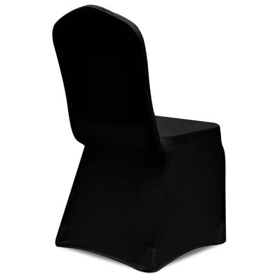 vidaXL krēslu pārvalki, 30 gab., melns elastīgs audums