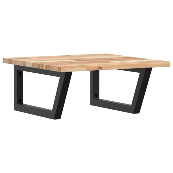 vidaXL izlietnes plaukts, stiprināms pie sienas, tērauds, akācija