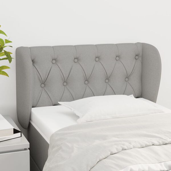 vidaXL galvgalis ar malām, 83x23x78/88 cm, gai&scaron;i pelēks audums