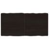vidaXL galda virsma, tum&scaron;i brūna, 120x60x(2-6) cm, ozola masīvkoks
