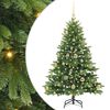 vidaXL Mākslīgā Ziemassvētku eglīte su 150 LED Zaļa 120 cm PE un PVC