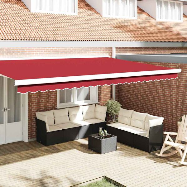 vidaXL Apgaismojo&scaron;s valance Sarkana 580 x 20 cm Audekls