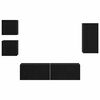 vidaXL TV skapī&scaron;u komplekts 5 pcs Melns ozolkoks Inženierijas koks