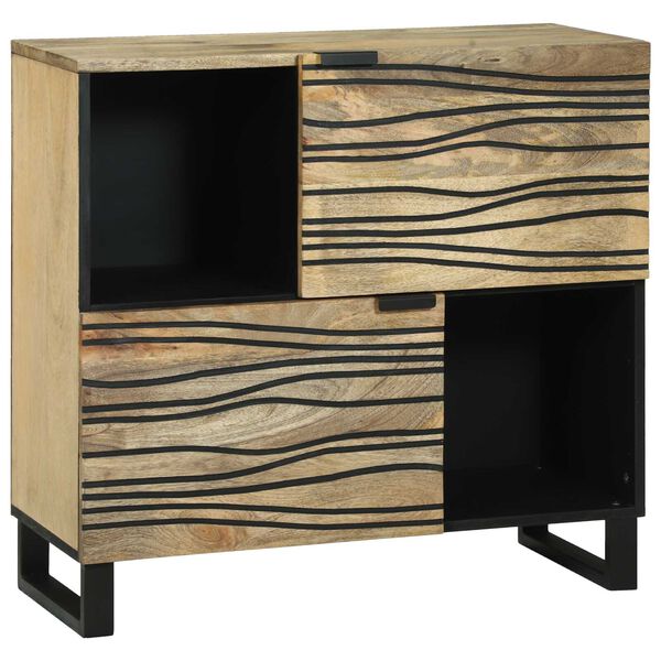 vidaXL Sideboard Brūna 80 x 33 x 75 cm mango masīvkoks