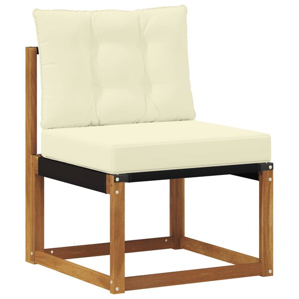 vidaXL Āra dīvānu komplekts ar spilvenu 9 pcs Dabisks un krējuma